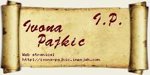 Ivona Pajkić vizit kartica